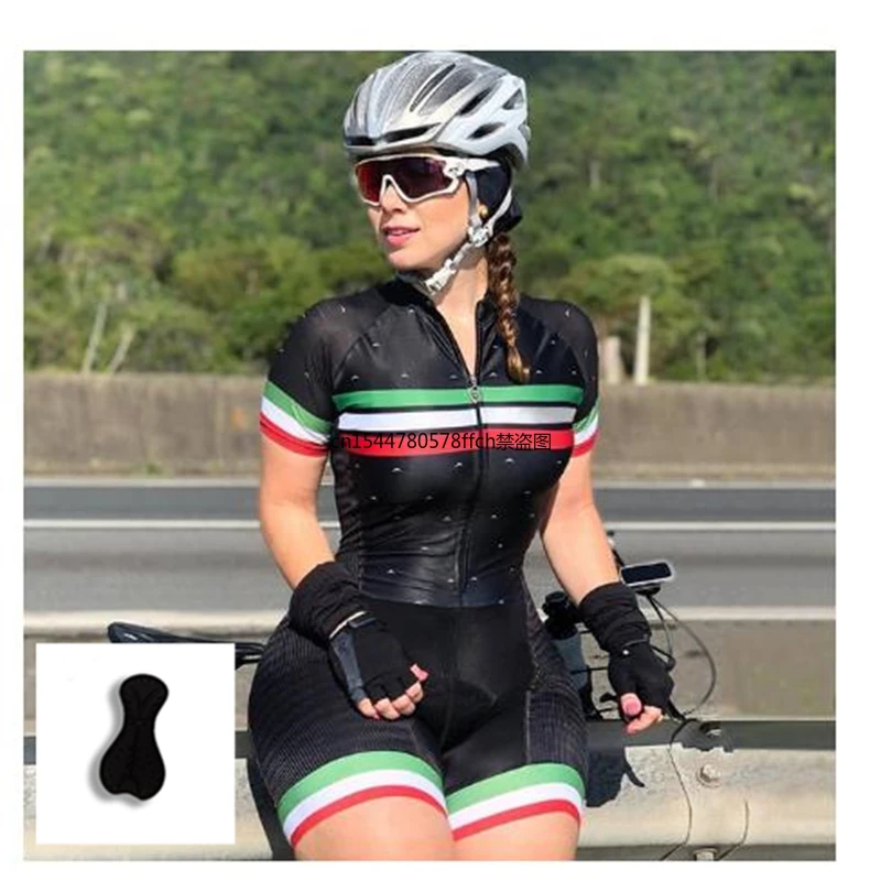 

2022 New Custom Printed & Sublimation High Short Sleeve Performance Padded Ladies Triathlon Jumpsuit Suits, Triathlon Clothes