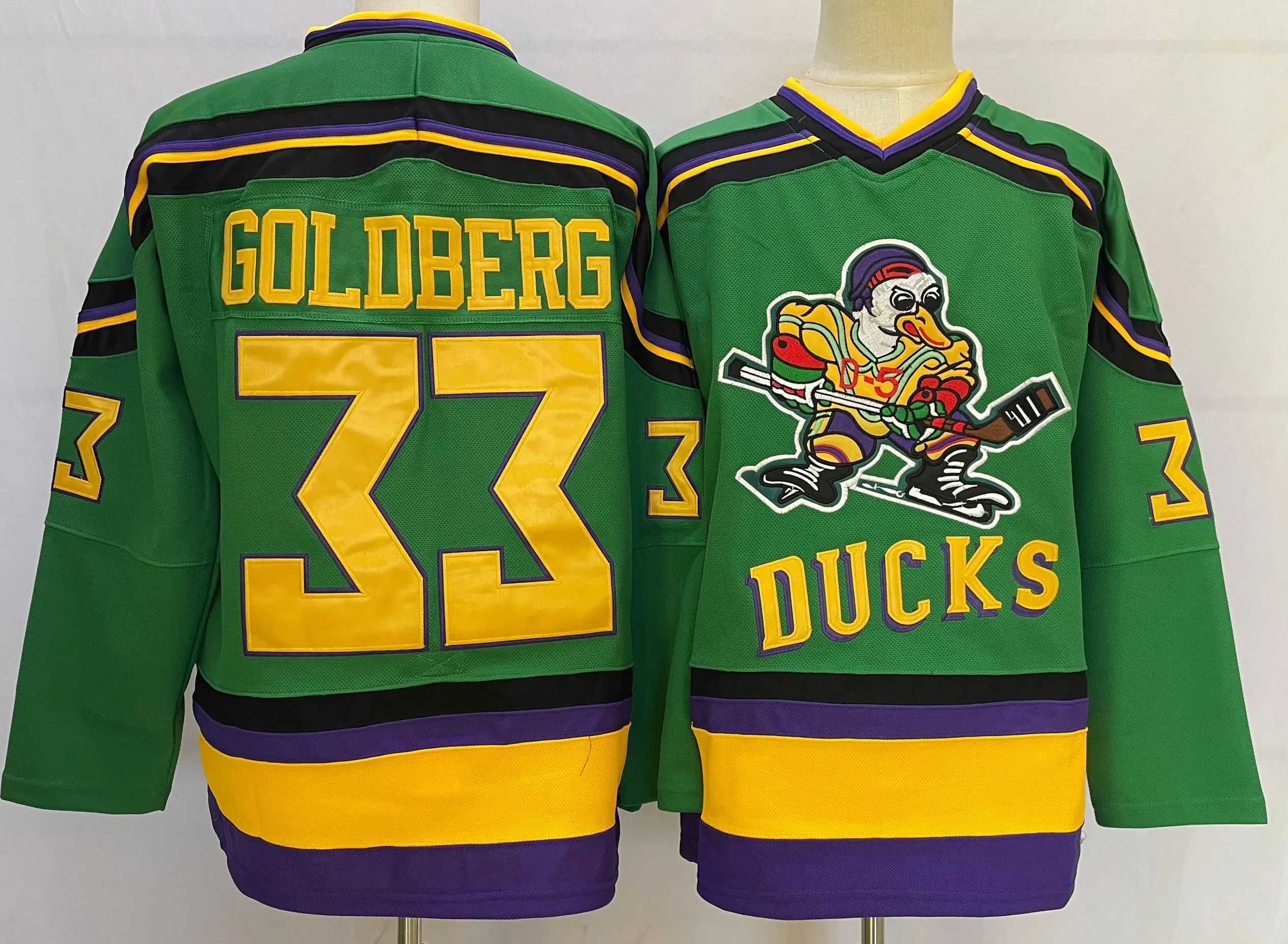 The Mighty Ducks Movie Ice Hockey Jersey Conway 96# Banks 99# Stitched  White Long Sleeve - AliExpress