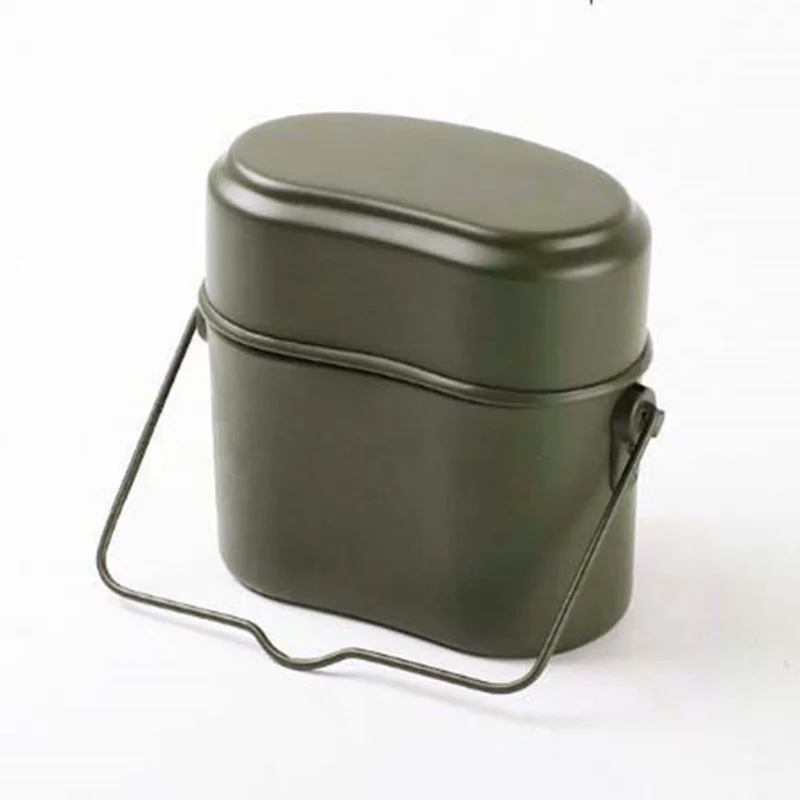 

Кухонная посуда для кемпинга, посуда для отдыха на природе, двухслойный Ланч-бокс из алюминиевого сплава, немецкий Ланч-бокс, набор кастрюль для кемпинга