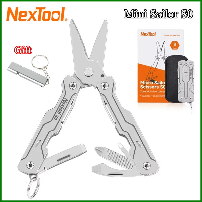 

NexTool мини-ножницы моряка S0 8-в-1 микро-многофункциональные инструменты брелок EDC портативные мини-карманные ножницы уличные аварийные ручные инструменты