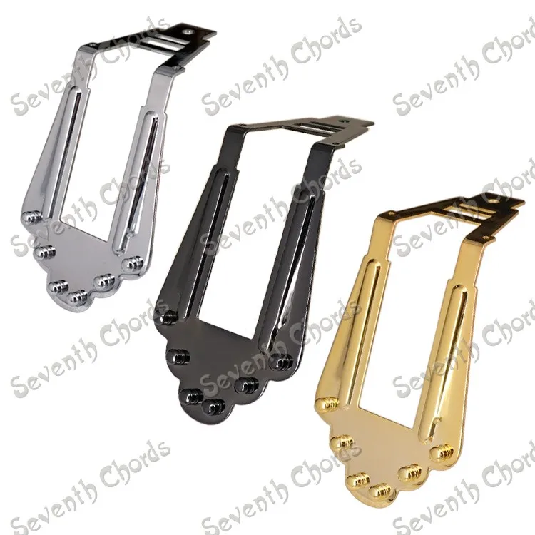 

A Set Gold Vintage Jazz Guitar Bridge Tailpiece / Gold & Black & Chrome for choose