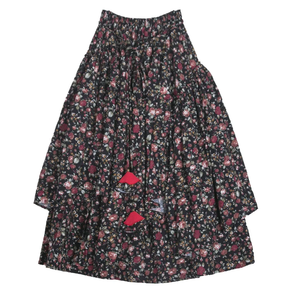 Бесплатная доставка китайский стиль S-2XL зима 2023 длинное а-силуэт эластичная