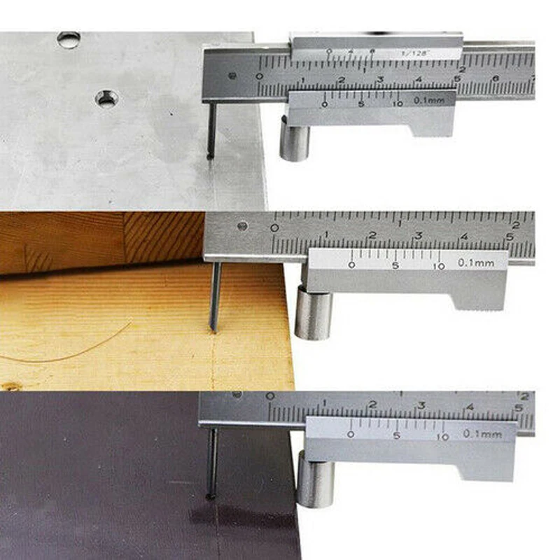

200mm Vernier Caliper Parallel Marking Gauge With 0.1mm Scriber Ruler Indicator Micrometer Measuring Instrument Woodworking Tool