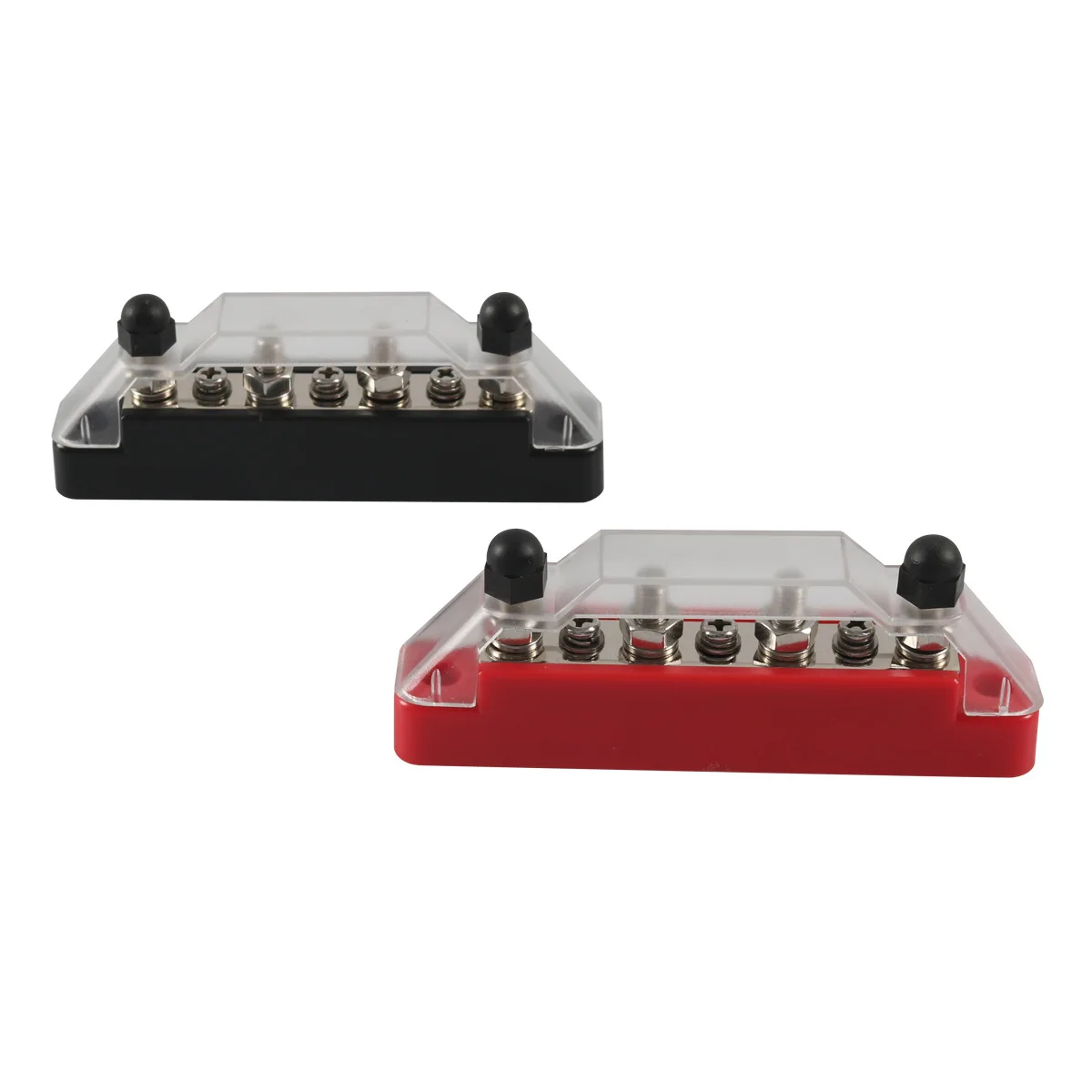 

7-way bus busbar 4 terminals +3 wiring screws 48V 150A Suitable for cars and motorhomes
