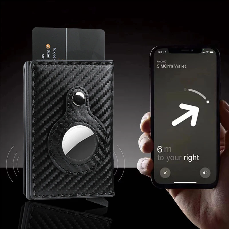Мужской тонкий бумажник из углеродного волокна с Rfid-защитой | Багаж и сумки