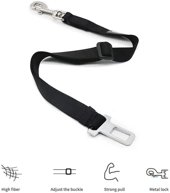 Adjustable Pet Cat Dog Car Seat  Belt Pet Seat Vehicle Dog Harness Lead Clip Safety Lever Traction Dog Collars Dogs Accessoires 2