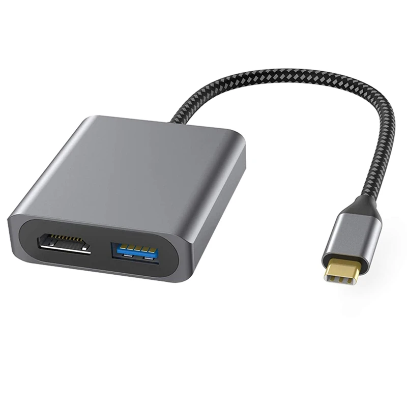 

2 In 1 USB C Hub Adapter Type-C To 4K HDMI-Compatible Converter With USB 3.0 Docking Station For Huawei Splitter