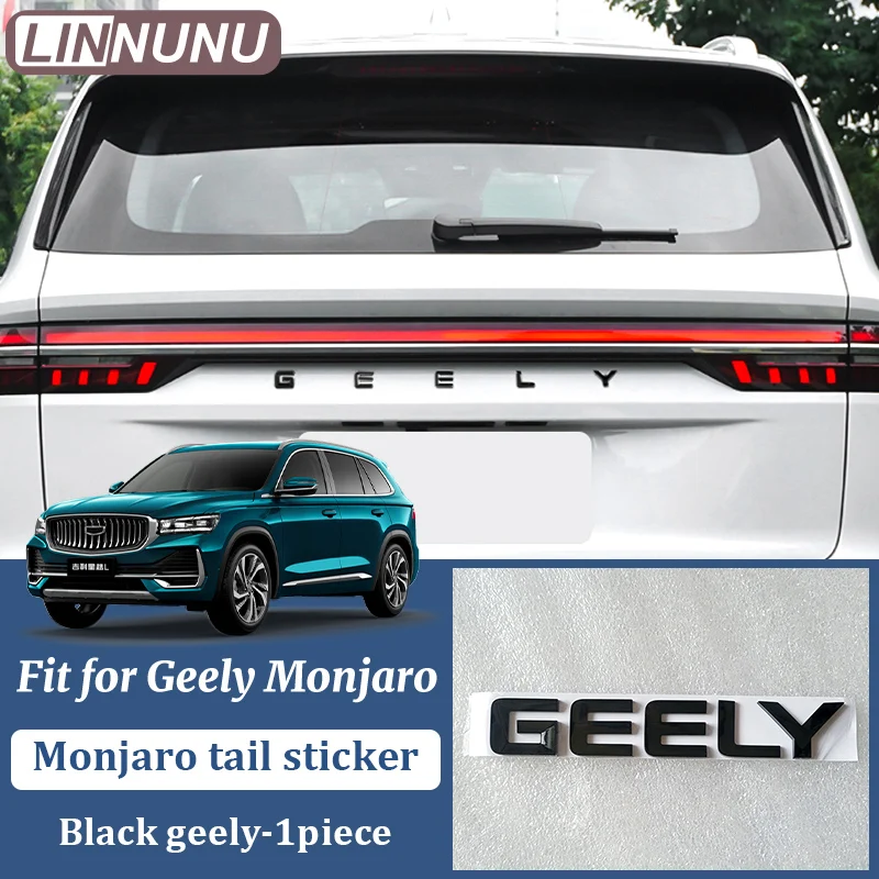 

LINNUNU 3D ABS Car Rear Trunk Badge Stickers For Geely Monjaro Manjaro Xingyue L Letters Emblem Decal Logo Exterior Accessories