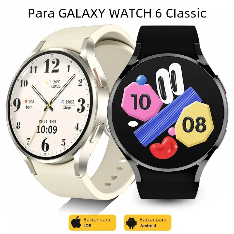 Смарт-часы BOALZETD для Samsung Galaxy Watch 6 с GPS-трекером мужской Amoled-экран монитор