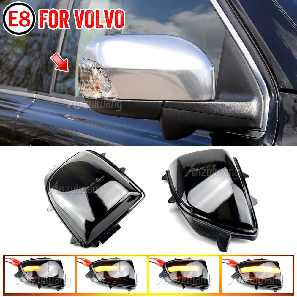 

Pair Led Side Wing Rear View Door Mirrors Repeater Dynamic Turn Signal Light Indicator Blinker For VOLVO XC70 XC90 2007-2014