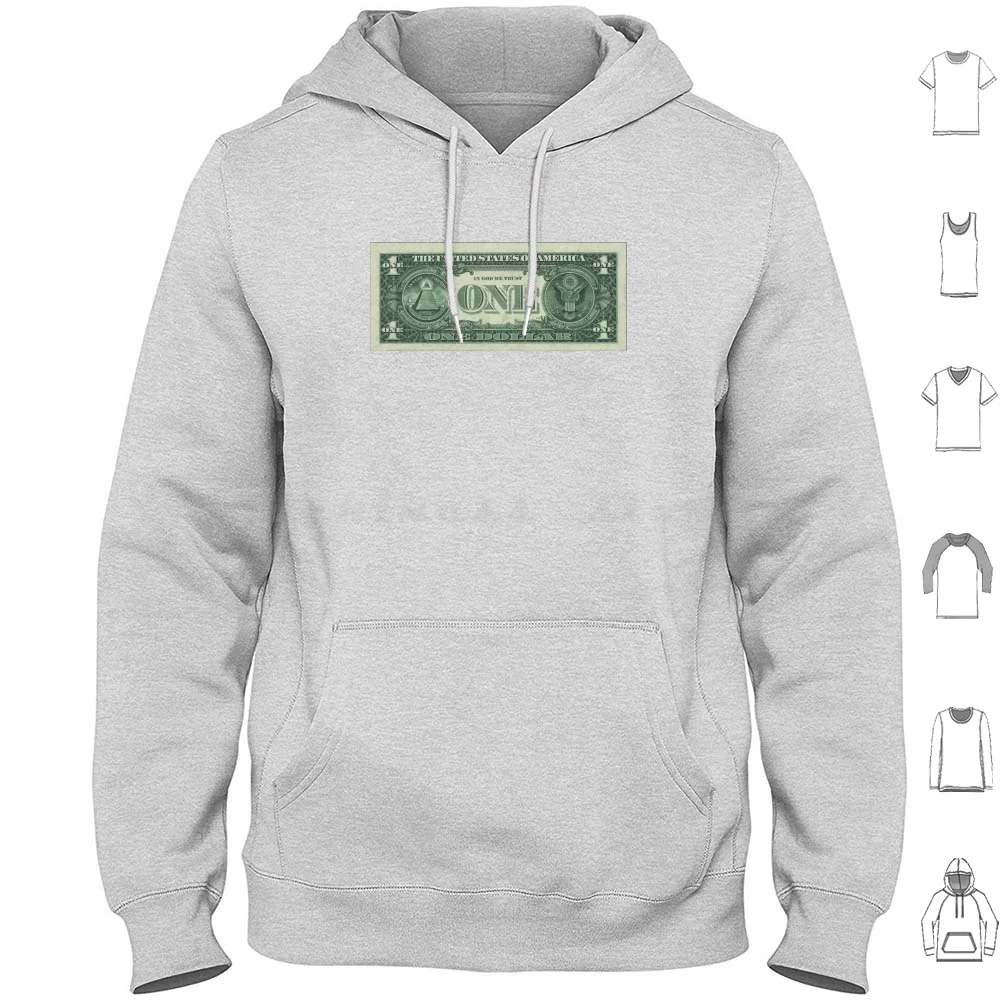 

One Dollar Bill Banknote Hoodie cotton Long Sleeve One Dollar Dollar Bill Money Banknote America Usa Money