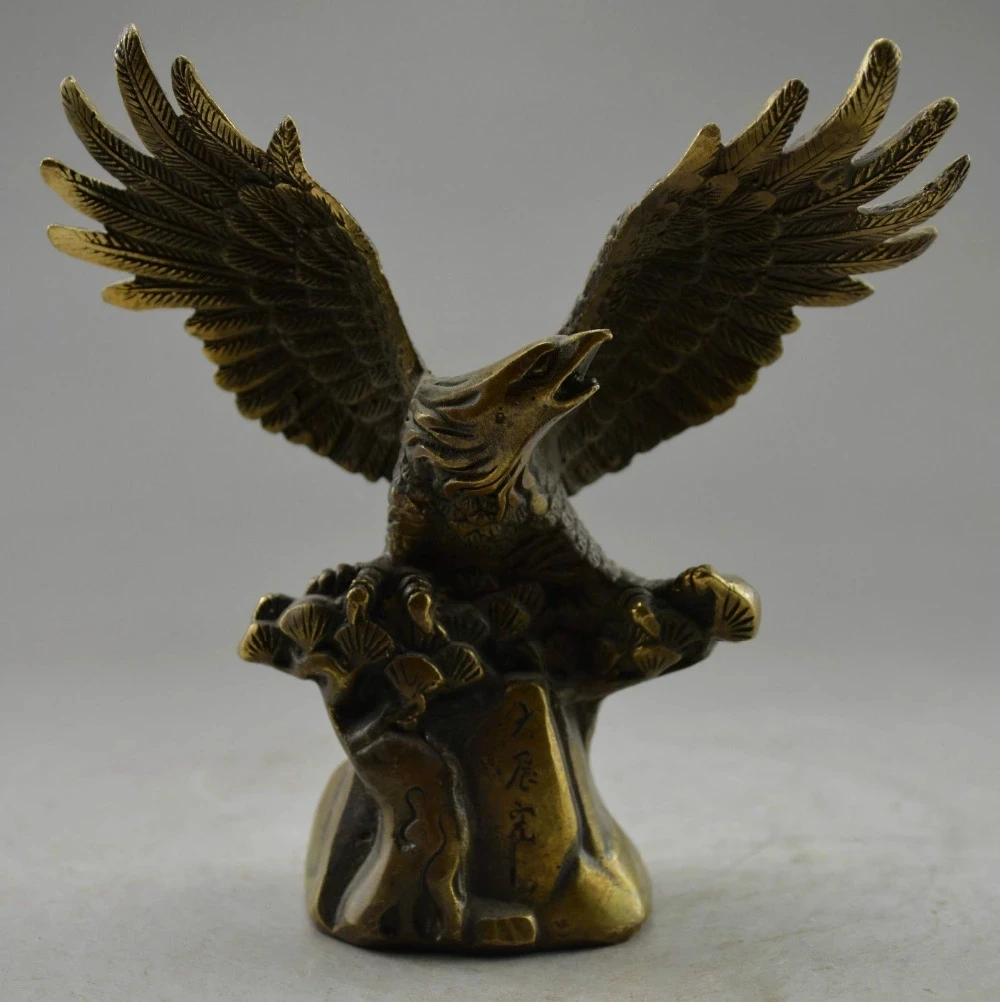 

Редкая старая Коллекционная декоративная медная резная статуя орла ручной работы медные инструменты свадебное украшение латунь бронза