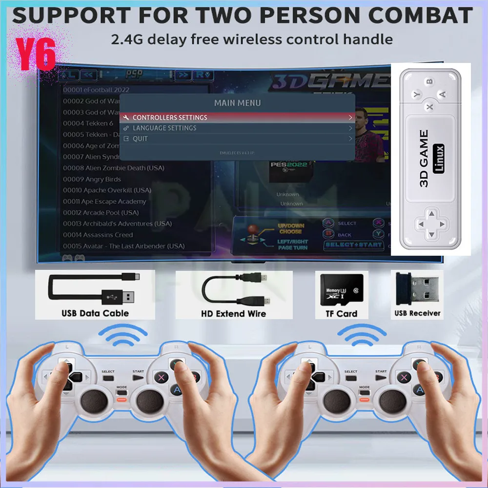 Игровая консоль Y6 в ретро стиле 2 4 ГГц HDMI-выход низкая задержка