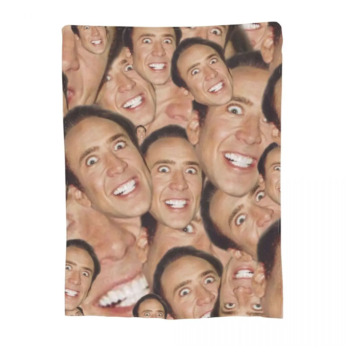

Nicolas Cage Meme Blanket Funny Face Collage Cheap Beautiful Bedspread Fleece Armchair Super Soft Blanket