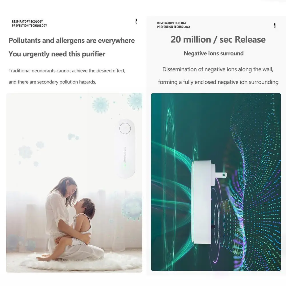 Портативный очиститель воздуха анионная очистка освежитель для сигарет Xiomi дым