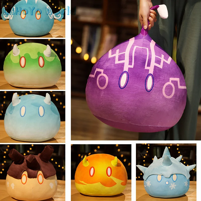 

MiHoYo Genshin Impact Cute Big Slime Fluffy Slime Theme Plush Toy Slime Throw Pillow Keli Dango Toys Birthday Xmas Gift Kids