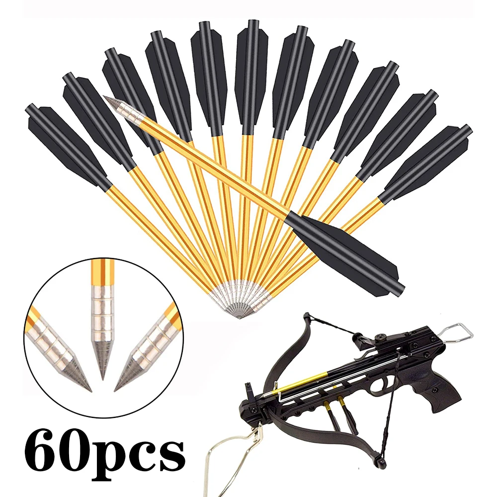 Metal Tip Aluminum Crossbow Bolt Arrow Outdoor Hunting Special Archery Crossbow Shooting Sport Fits 50/80lb Recurve Archery Bow