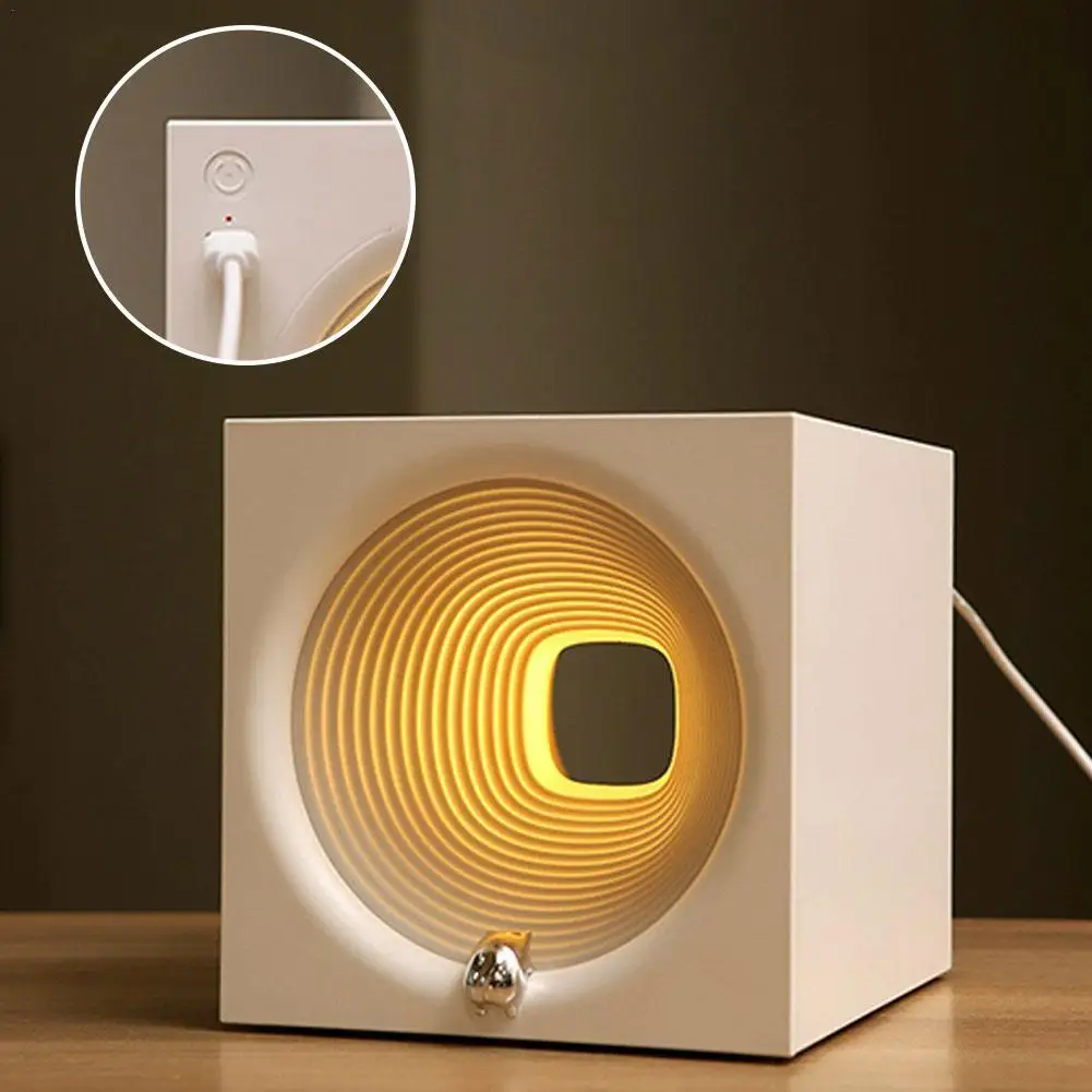 

2IN1 Square Bluetooth Speaker Dimmable Night Light Table Lamp USB Rechargeable Reading Light Desktop Decoration Control
