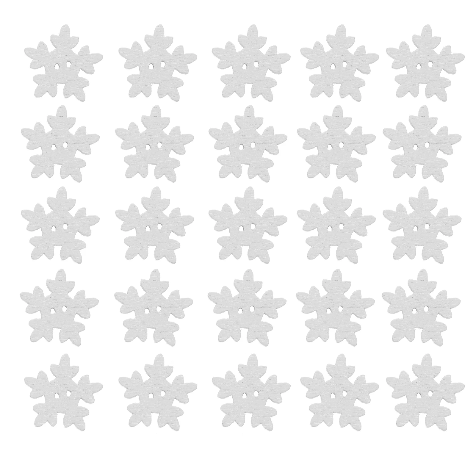 

Buttons Snowflake Button Snowflakes Wooden Sewing Christmas Embellishments Crafts Decorationholes White 2 Wood Embellishment 4