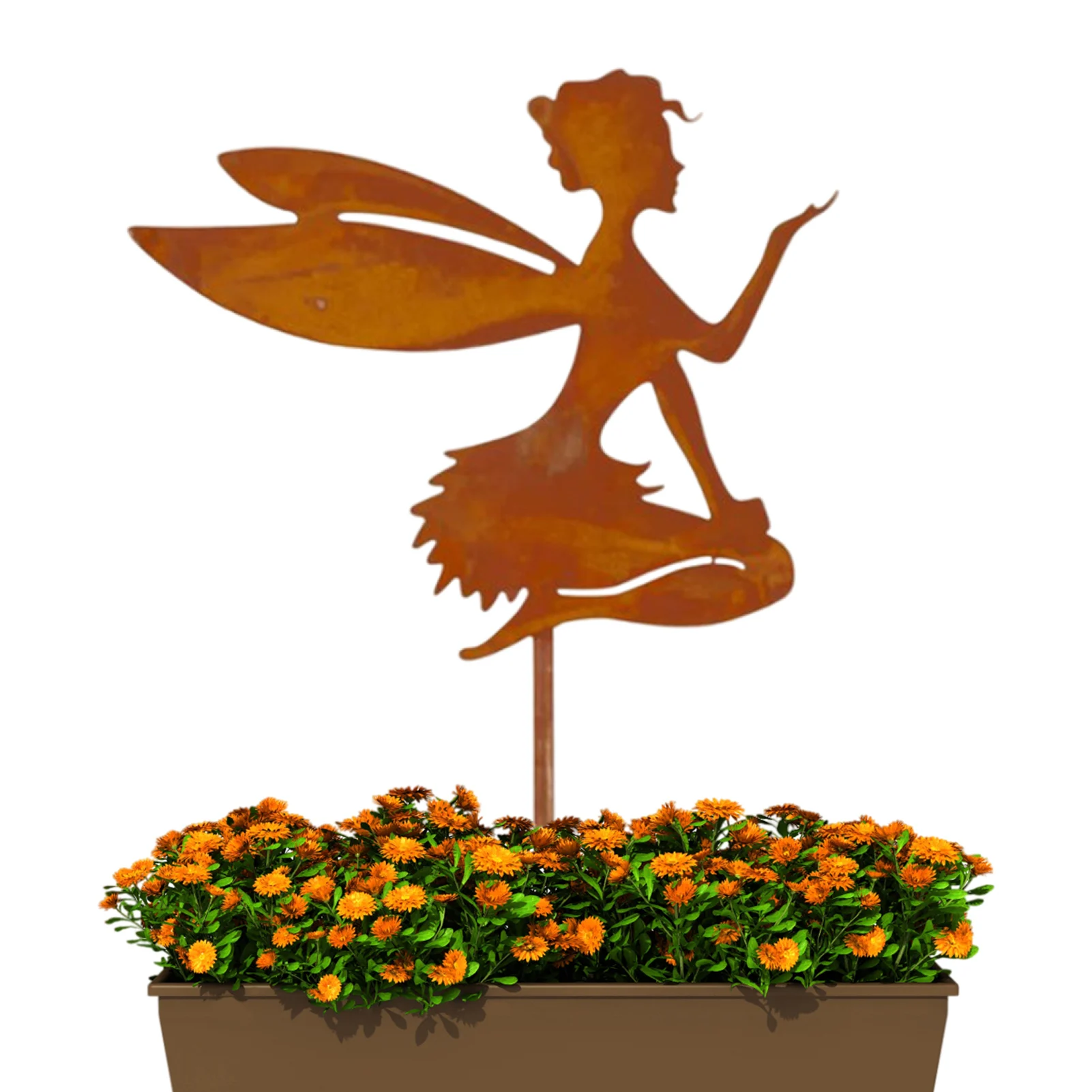 

Металлический цветок Сказочный садовый декор ставки кованые железные сказочные контуры силуэт искусство 3D сказочные садовые скульптуры д...