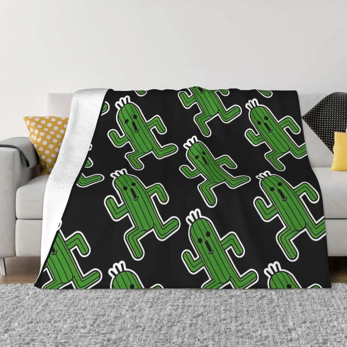 Одеяло Final Fantasy Cactuar бархатное всесезонное многофункциональное легкое тонкое