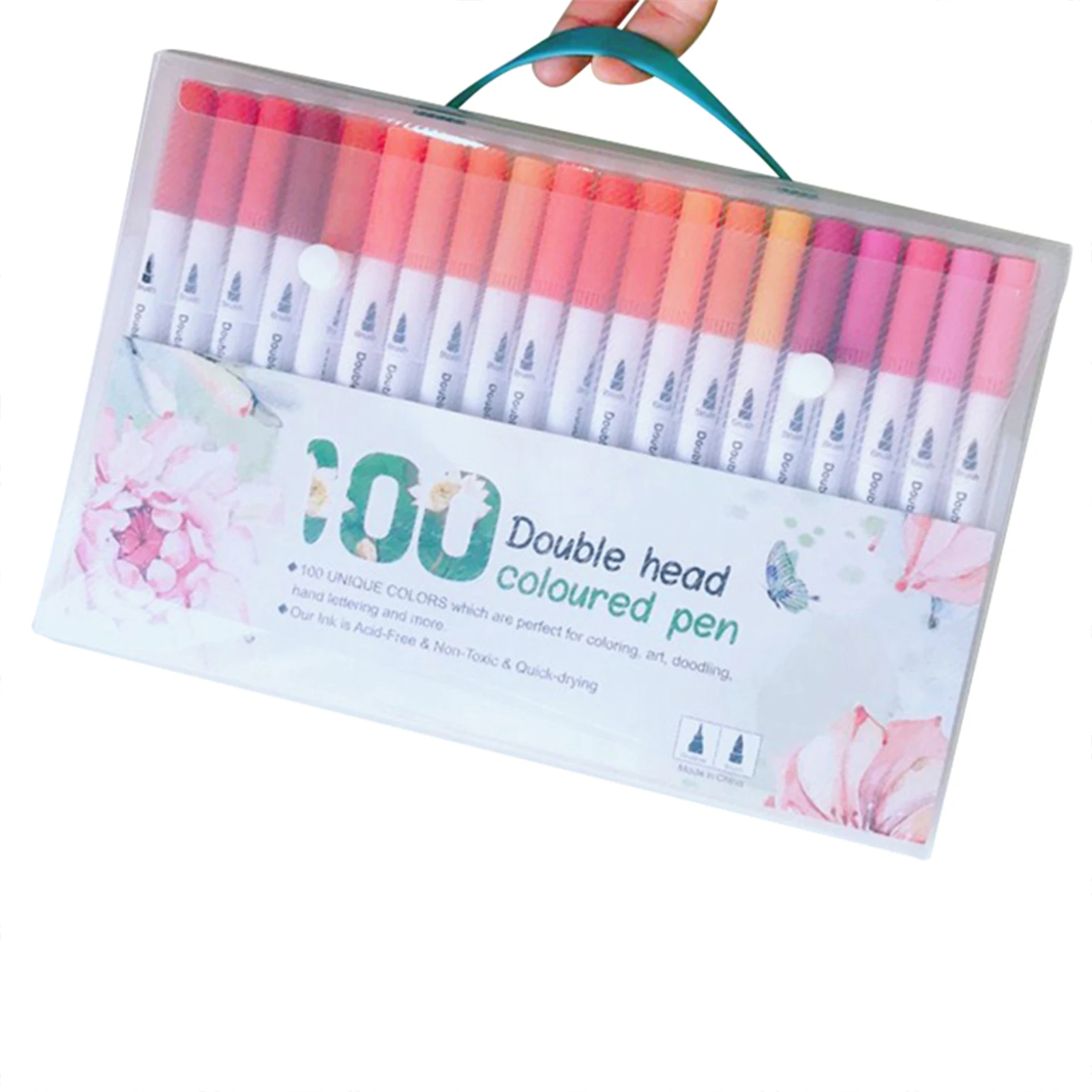 

Double-Ended Fiber-Tip Pens Assorted Ink Colors Permanent Pens Art Supplies for Adults and Kids