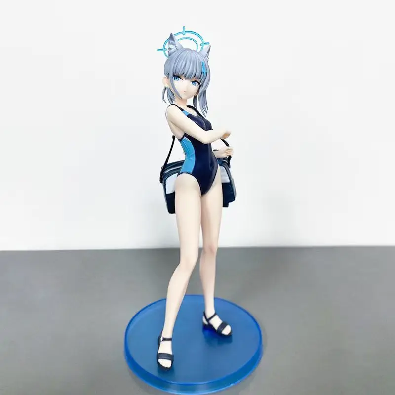 23 см синяя архівная игровая фигурка Shiroko Sandwolf купальники стоячая поза ПВХ модель