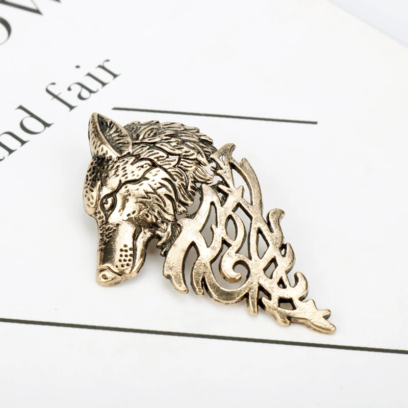 Viking Giant Wolf Brooch pin Vintage Jewelry Metal Lapel Pin Badge Brooches Hat Backpack Pins Badge Accessory Gifts images - 6