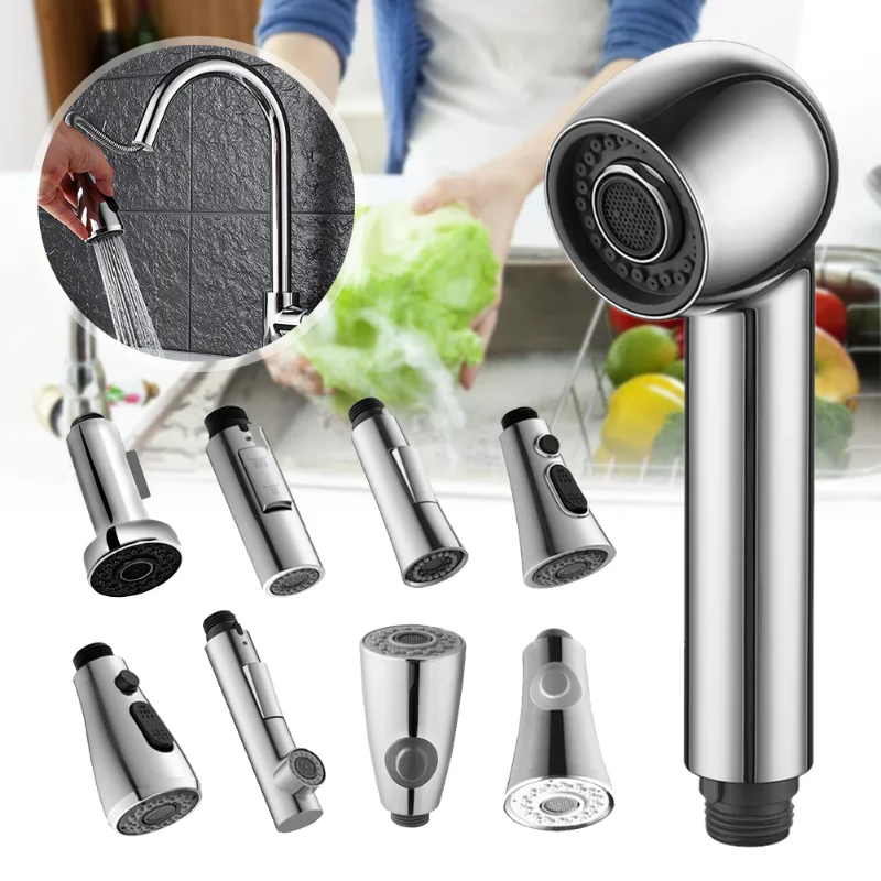 

1Pc Faucet Shower Head Kitchen Wash Basin Pull Replace Faucet Multifunctional Pull Head Kitchen Pull Head Accessories
