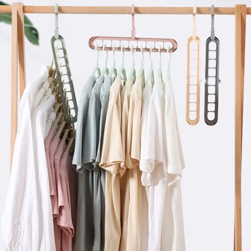 Clothes Hanger Closet Organizer Space Saving Hanger Multi-port Clothing Rack Plastic Scarf Cabide Storage Hangers for Clothes