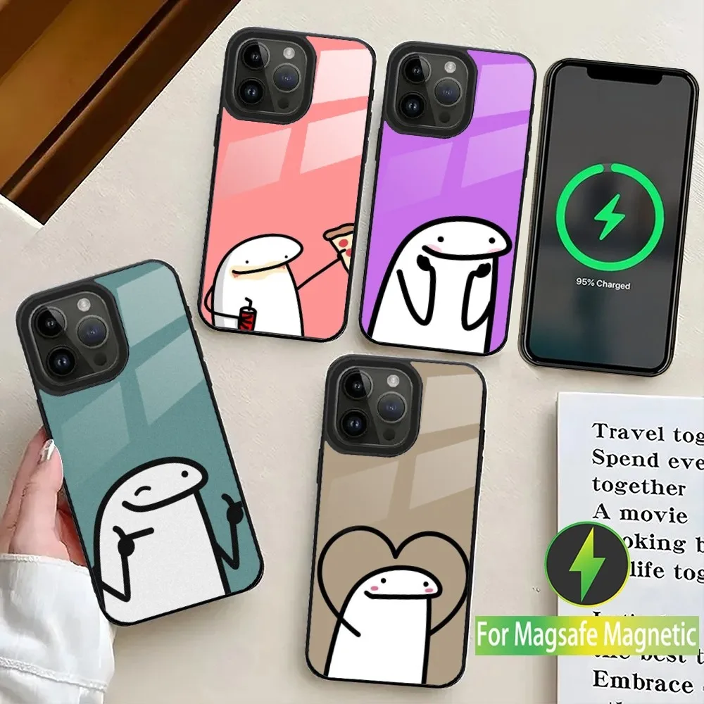 Funny Stickerman Flork Phone Case For iPhone 16 15 14 13 12 11 Plus Pro Max Mini Magsafe Magnetic Wireless Charging