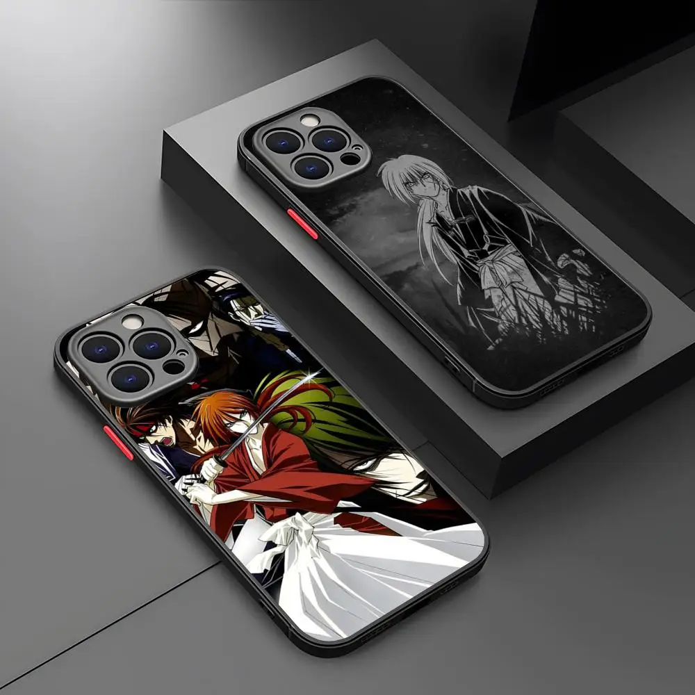 Чехол для телефона Potdemiel-Himura Kenshin матовая прозрачная задняя крышка iPhone 16 15 14 13 12 11