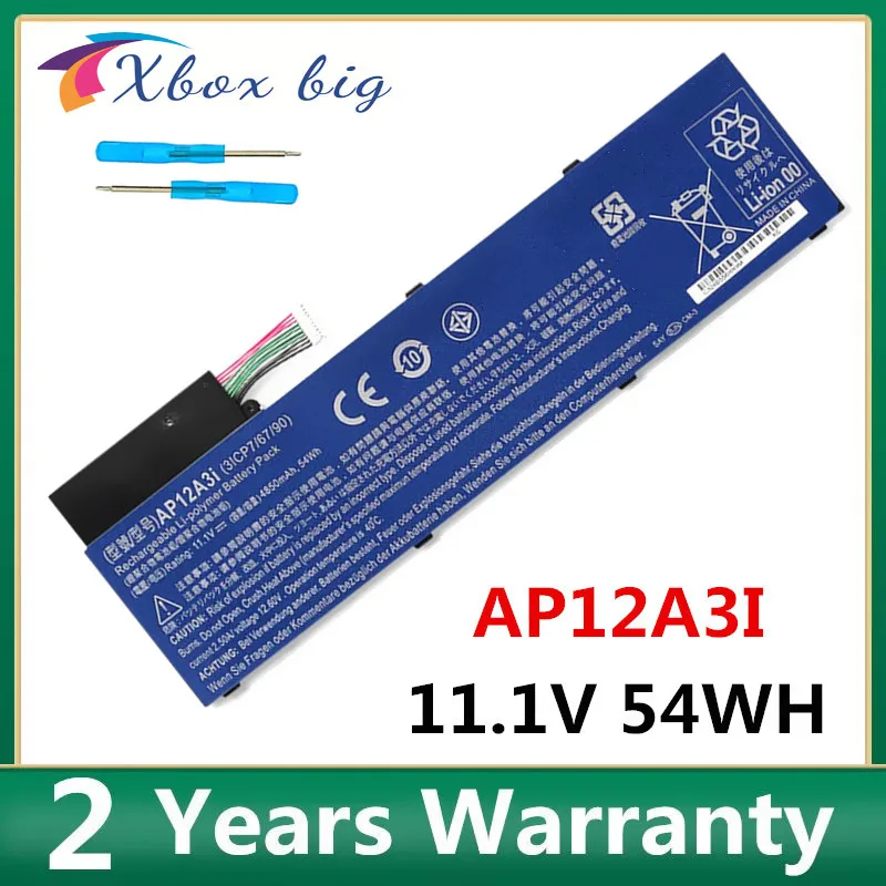Аккумулятор AP12A3i для ноутбука ACER Aspire timelultra M3 M5 M3-581TG M3-481TG AP12A4i 11,1 V 4850mAh 54Wh