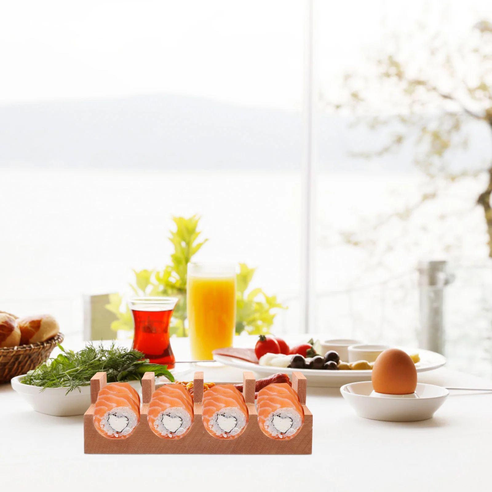 

Sushi Holder Taco Tray Taco Display Stand Sushi Wooden Stand Sushi Serving Tray Wooden Sushi Rack