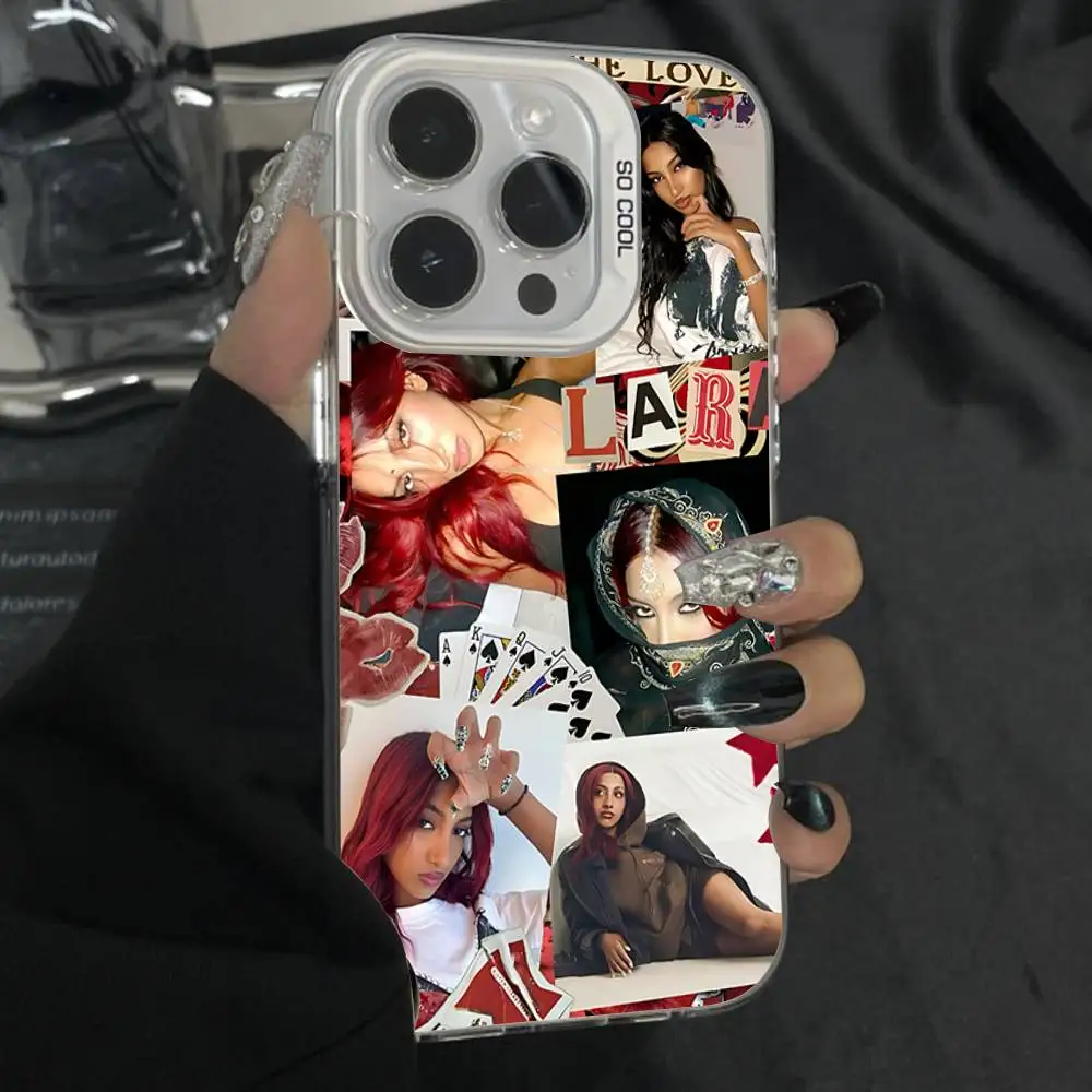 Фото Чехол для телефона Lara Raj Katseye для iPhone 16,15,14,13,12,11,Pro,Max,Plus,Mini,XS,SE Anti Fall Grey White Matte Hard Bumper №3