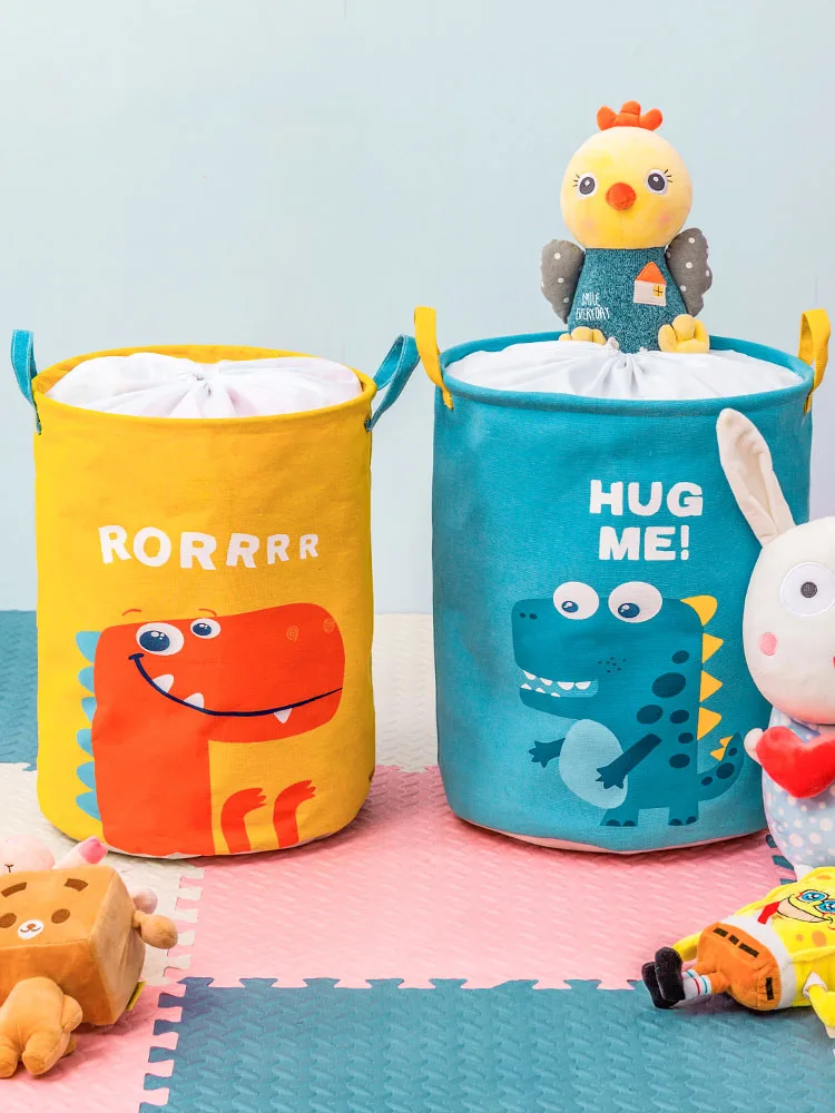 

Large Cartoon Animals Folding Laundry Basket Dirty Clothes Storage Basket For Kid Toys Organizers Basket Sundries Storage Barrel
