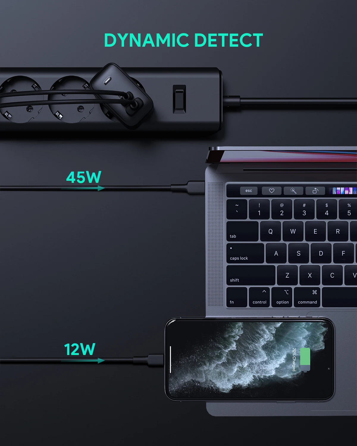 Сетевое зарядное устройство Aukey Omnia Mix PD 65W USB-A/C PA-B3 (Black) | Электроника