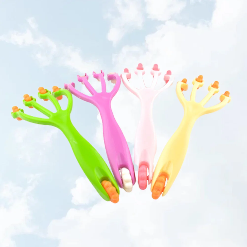 4 шт. массажер для плеч с четырьмя пальцами ролик подошвенного фасциита ручной