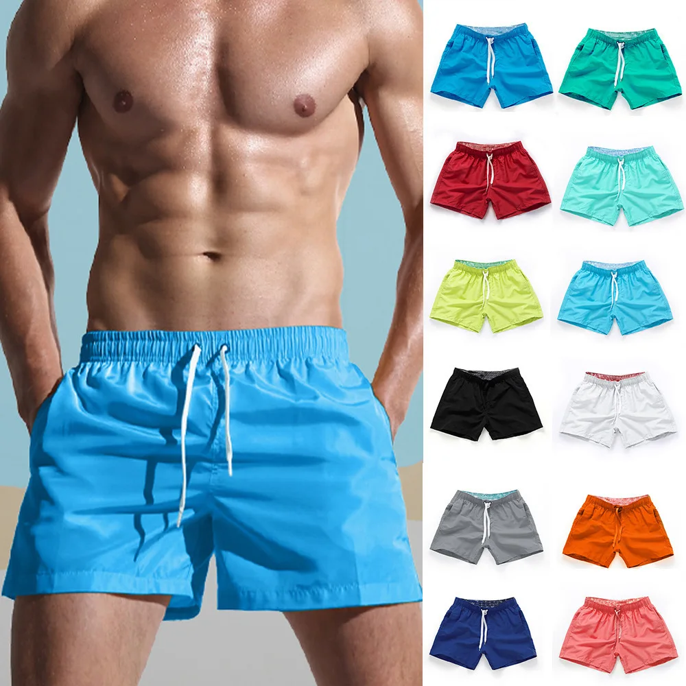 

Beach Shorts For Men Summer Surf Pants Men's Beach Pants Solid Color European American Beach Pants Men's Big Pants
