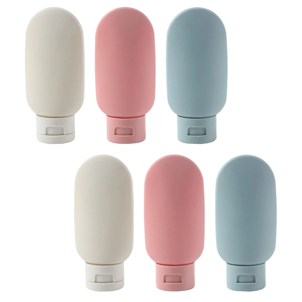 

6 Pcs Travel Bottle Toiletry Essentials Sample Refillable Sub Containers Silica Gel Makeup Silicone Toiletries Bottles