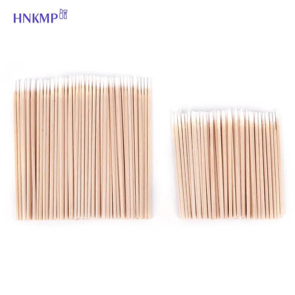

100 pcs Cotton Swab Health Makeup Cosmetics Ear Clean Cotton Swab Stick Buds Tip 7.5cm/10cm Wood Cotton Head Swab
