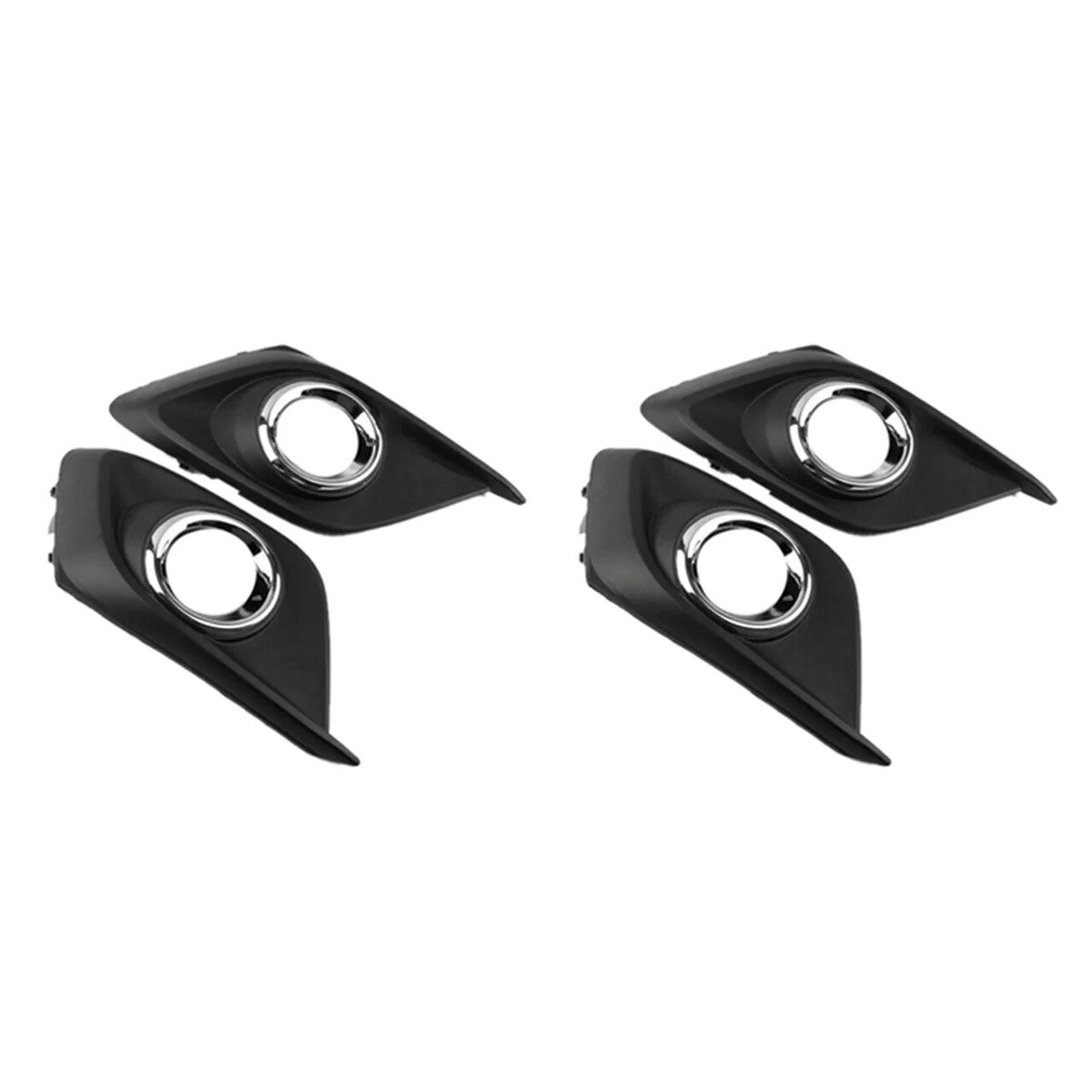 

4Pcs Front Bumper Fog Light Grille Cover Chrome Trim for Mazda 3 Axela 2014-2016