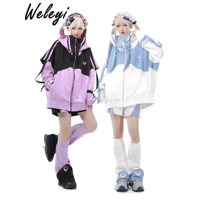 Милый японский модный костюм с шортами сезон весна-осень 2024 куртка марки Mine