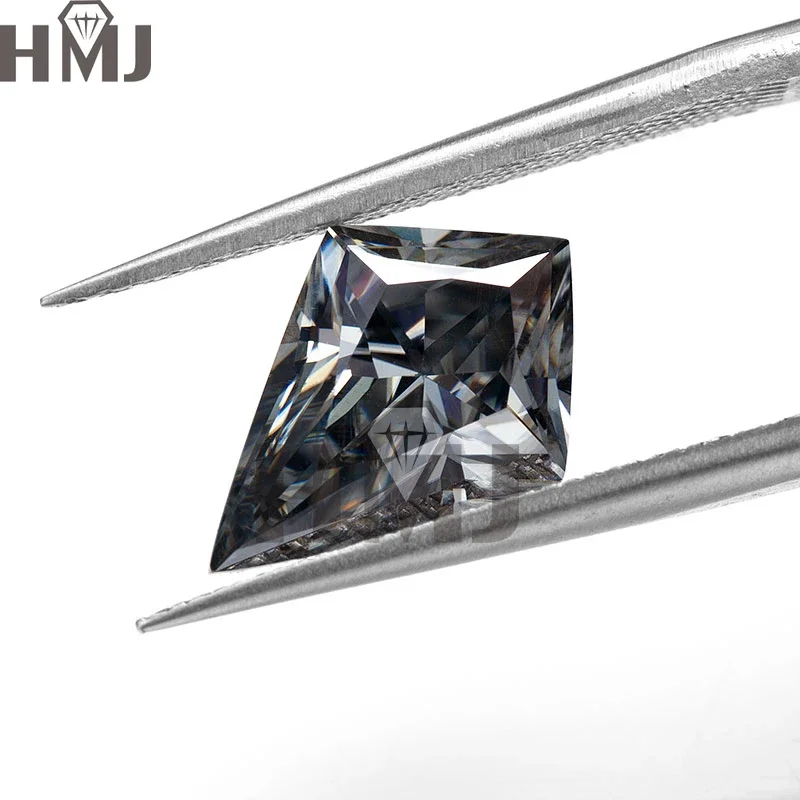 Высочайшее качество свободные муассаниты камни огранка воздушного змея серый