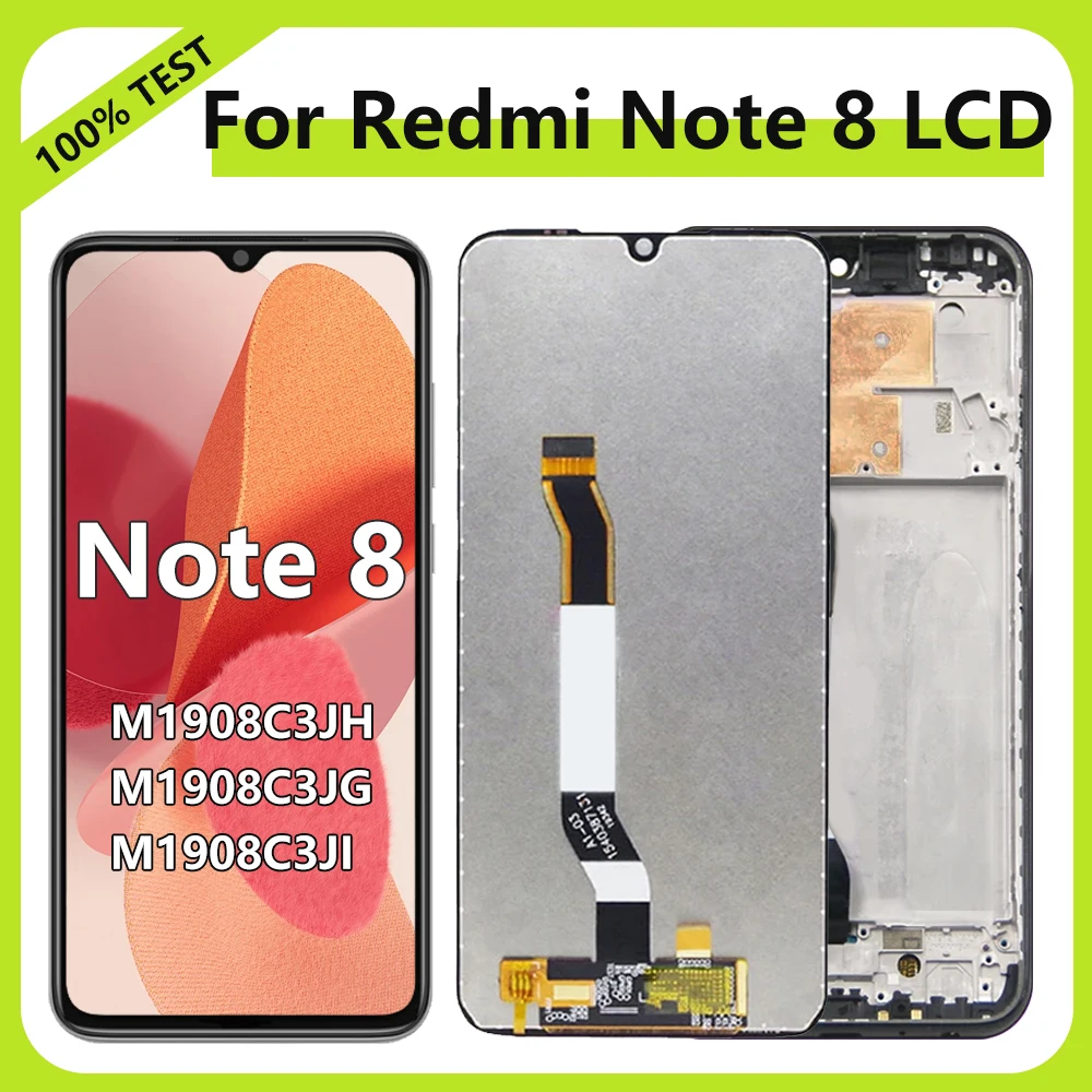 Суперэкран Note8 для Xiaomi Redmi Note 8 ЖК-дисплей с дигитайзером сенсорного экрана M1908C3JH