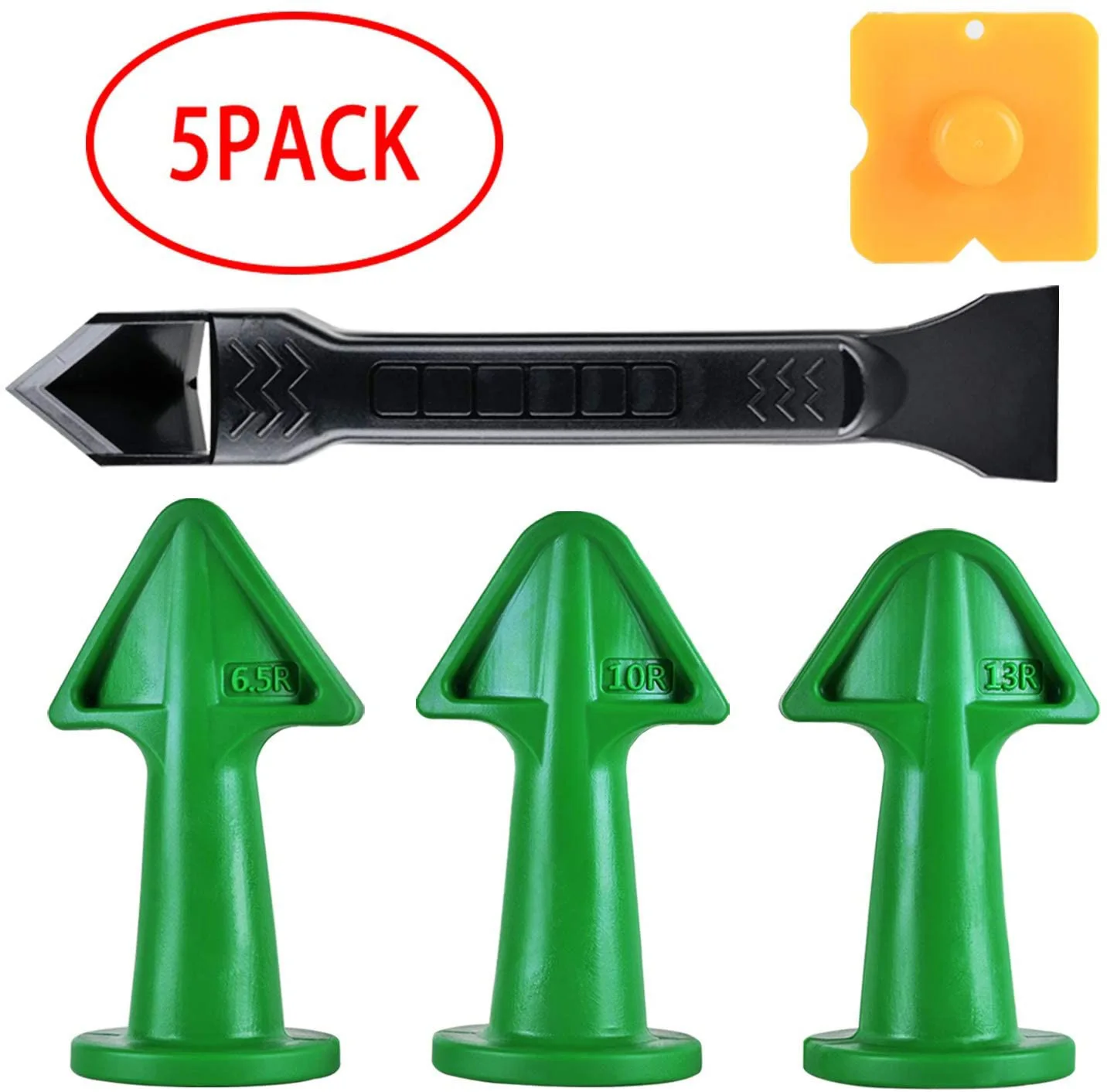 

Caulking Hand Set Plastic Shovel Silicone Spatula Brick Tool Applicator Tile Finishing Joints Floor Nozzle Remover 5pc Tool Glue