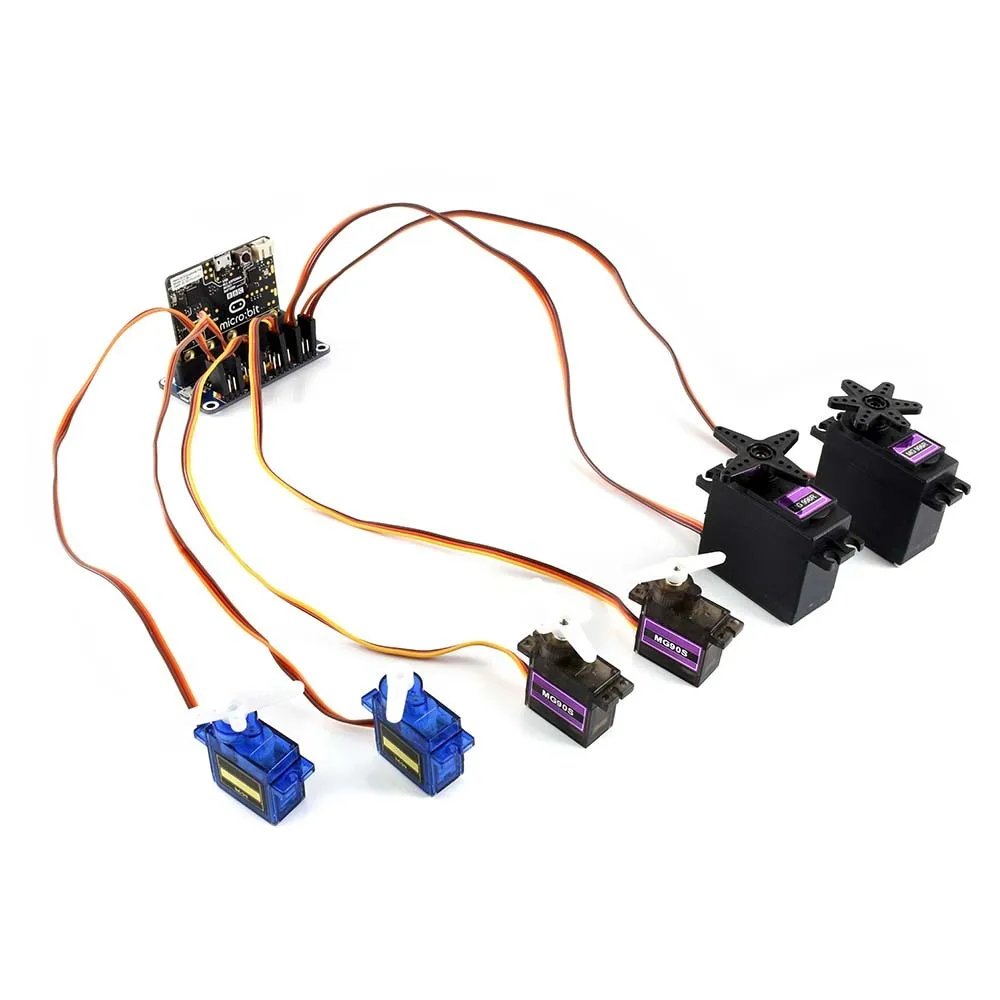 

Servo Driver for micro:bit, 16-Channel,12-bit,I2C Interface,Up to 16-Channel servo/PWM output 12-bit resolution for each channel