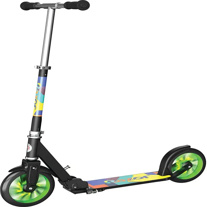 

A5 Lux Light-Up Kick Scooter, Lighted Large Wheels, Folding Scooter for Riders Up to 220 lbs