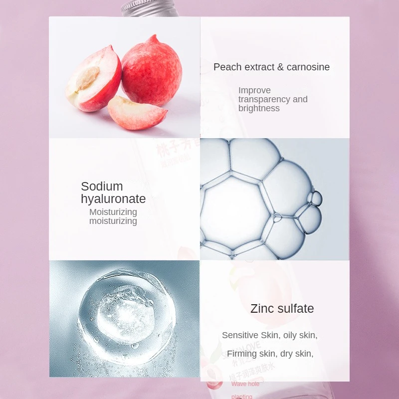 400ml Peach Face Toner Facial Tonic Skin Care Products Pore Minimizer Essence Water Oil Control Moisturizing Repair Makeup - купить по