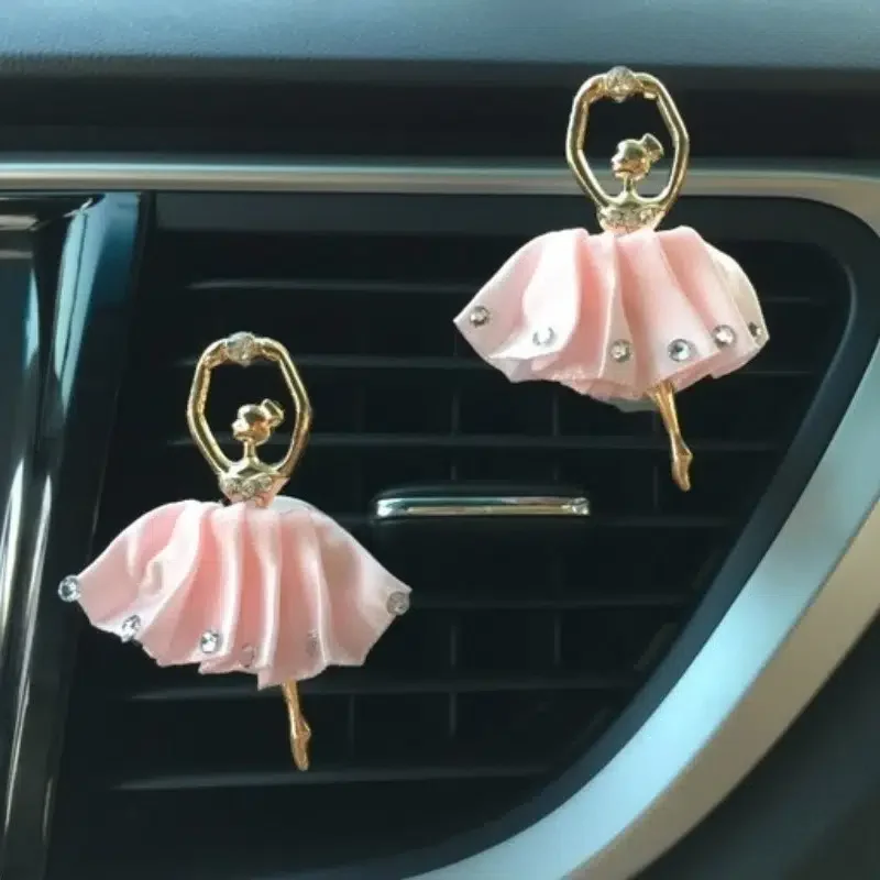 

1 PC Ballet Girl Car Air Outlet Perfume Clip Car Accessories For Golf 6 Polo ford audi Benz